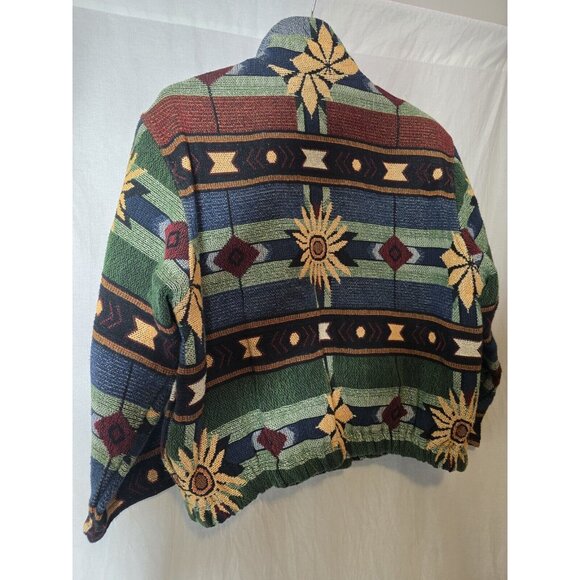 Vintage Painted Pony Southwest Aztec Tapestry Coat Size Small Women’s - Picture 12 of 15